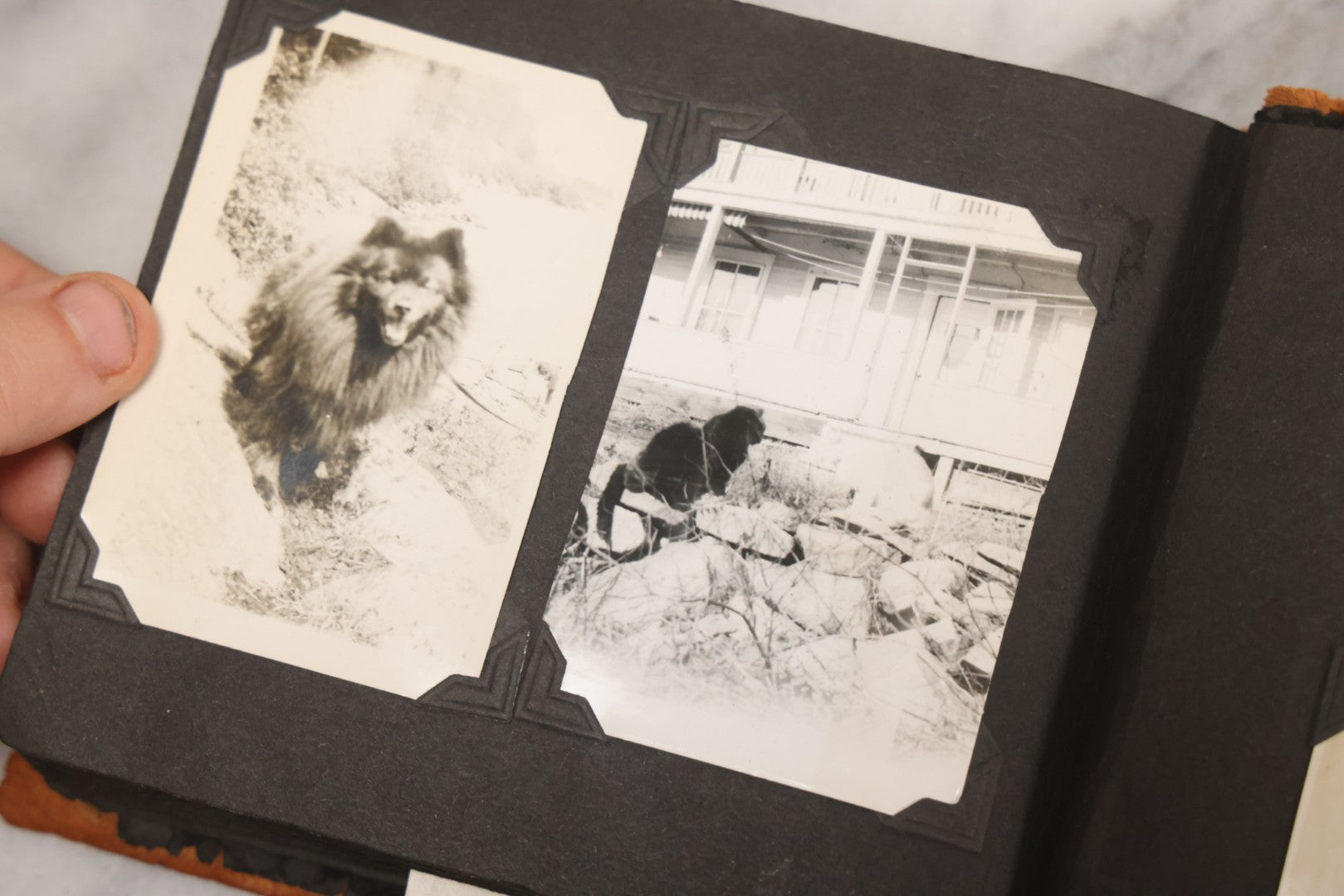 Lot 098 - Antique Snapshot Photograph Album With Leather Souvenir Cover From St. Petersburg, Florida, Containing 75+ Family Photos From New Hampshire And Vermont, Including World War One Soldier, Circa 1920s–1930s