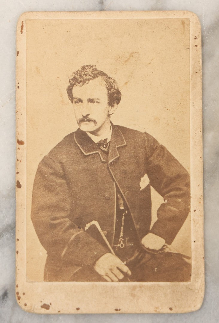 Lot 101 - Antique Carte De Visite C.D.V.. Photograph Of John Wilkes Booth, Actor And Assassin Of President Abraham Lincoln, Philadelphia Photographic Co.