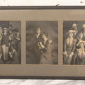 Lot 102 - Vintage Triptych Photographs Of Cross-Dressing Performer In Suit And Sailor Attire With Female Companions, Circa 1920s Framed With Custom Triple Mat, 22-7/8" x 12-1/8"
