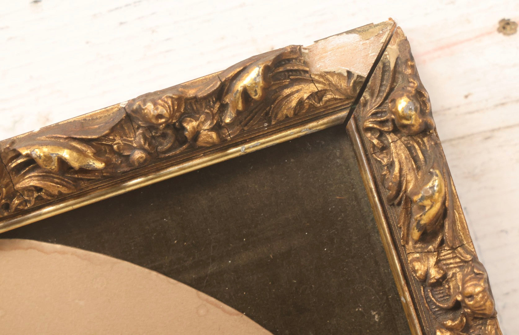 Lot 103 - Antique Oval Black And White Photograph Of Priest In Vestments With Pectoral Crucifix, Circa 1920s In Gilded Moulded Gesso Frame, 13" x 15-3/8"