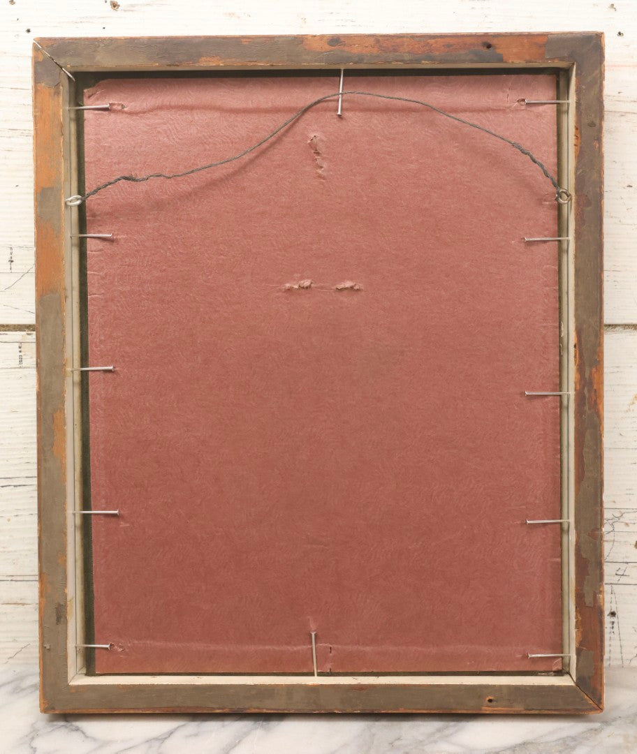 Lot 103 - Antique Oval Black And White Photograph Of Priest In Vestments With Pectoral Crucifix, Circa 1920s In Gilded Moulded Gesso Frame, 13" x 15-3/8"