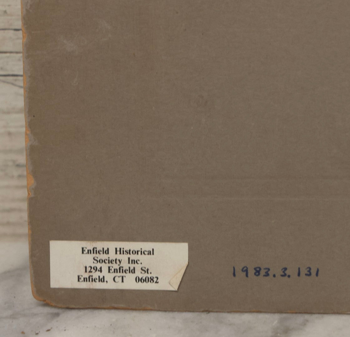 Lot 108 - Antique Boarded Occupational Photograph Of Brick Workers Atop Brainard Building, 65 High Street, Enfield, Connecticut, Under Construction, Circa 1909