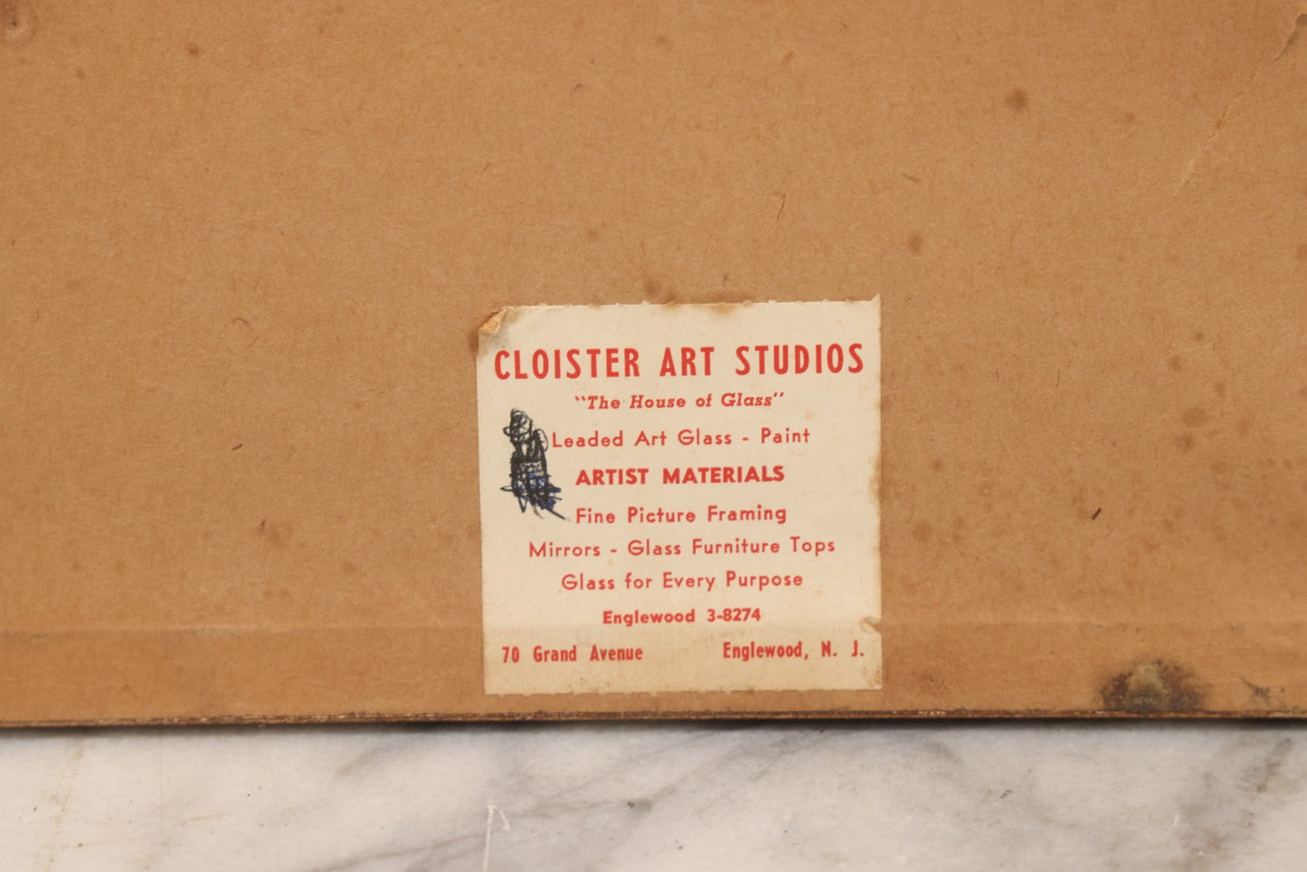 Lot 112 - Antique Hand-Colored Photograph By Ohdaira, Chuzenji, Japan, Landscape With Figure In Fog With Umbrella, 11-5/8" x 9-1/2"