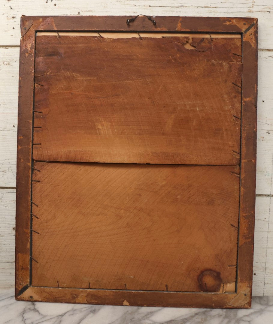 Lot 119 - Antique Chromolithograph Of Our Lady Of Mount Carmel With Souls In Purgatory, In Frame, 18-1/2" x 22-1/2"