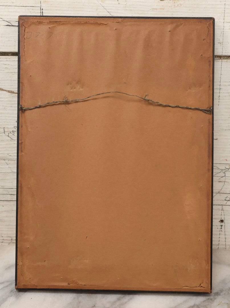 Lot 129 - Vintage Hand Drawn Coat Of Arms Of Falcon With Heraldic And Floral Motifs In Red, Gold, Silver, And Black, In Frame, 7-1/2" x 10-1/2"