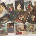 Lot 135 - Grouping Of 17 Antique Hand Colored Engravings And Lithographs With Full Color Scenes Including Figures, Still Lifes, And Genre Subjects