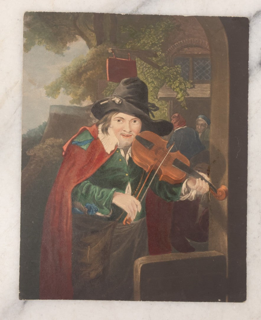 Lot 135 - Grouping Of 17 Antique Hand Colored Engravings And Lithographs With Full Color Scenes Including Figures, Still Lifes, And Genre Subjects