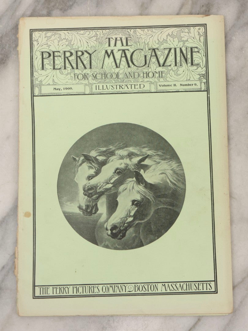Lot 137 - Antique Issue Of "The Perry Magazine For School And Home," May 1900, Volume II, Number 9, Featuring J. F. Herring's "Pharaoh's Horses" Illustration On Cover