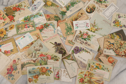 Lot 142 - Grouping Of 45+ Antique Rewards Of Merit With Chromolithograph Designs And Handwritten Inscriptions