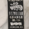 Lot 161 - Antique Patrons Of Husbandry P.H. Fitzwilliam, New Hampshire Grange No. 154 In Memoriam Fraternal Ribbon With Pin And Fringe, 8" H