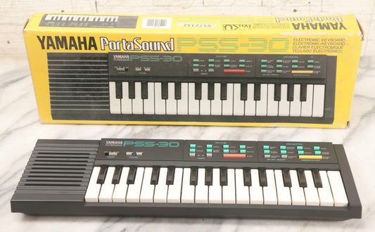 Lot 170 - Vintage Yamaha Portasound Pss-30 Electronic Keyboard Synthesizer In Original Box, Made In Japan, Working Condition