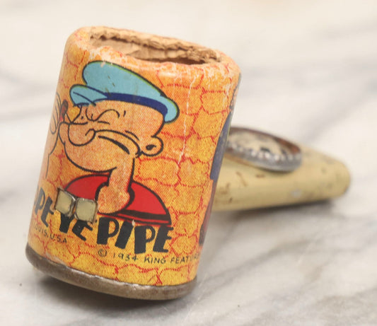 Lot 183 - Antique Tin And Paper Toy Popeye Pipe By Northwestern Products, St. Louis, Missouri, 1934
