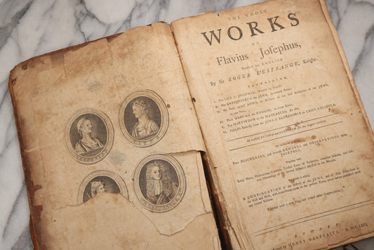 Lot 197 - "The Whole Works Of Flavius Josephus" Antique Religious And Historical Book Translated Into English By Sir Roger L'Estrange, Knight, Printed By Henry Galbraith, Dundee, 1766