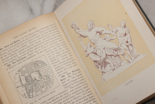 Lot 200 - "The Classic Myths In English Literature And In Art" Antique Illustrated Mythology And Literature Reference Book By Charles Mills Gayley, Based On Bulfinch's "Age Of Fable," Published By Ginn And Company, Boston, 1911