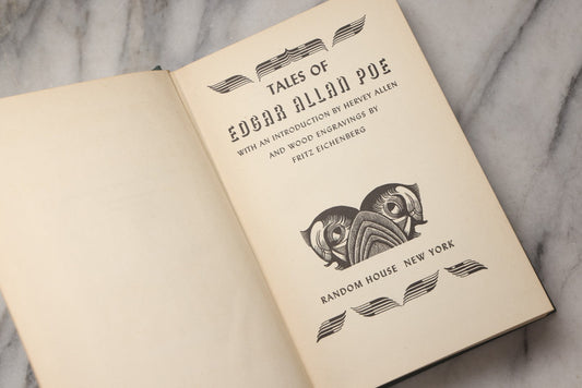 Lot 207 - "Tales Of Edgar Allan Poe" Vintage Illustrated Book With Illustrations By Fritz Eichenberg, Random House, New York, 1944