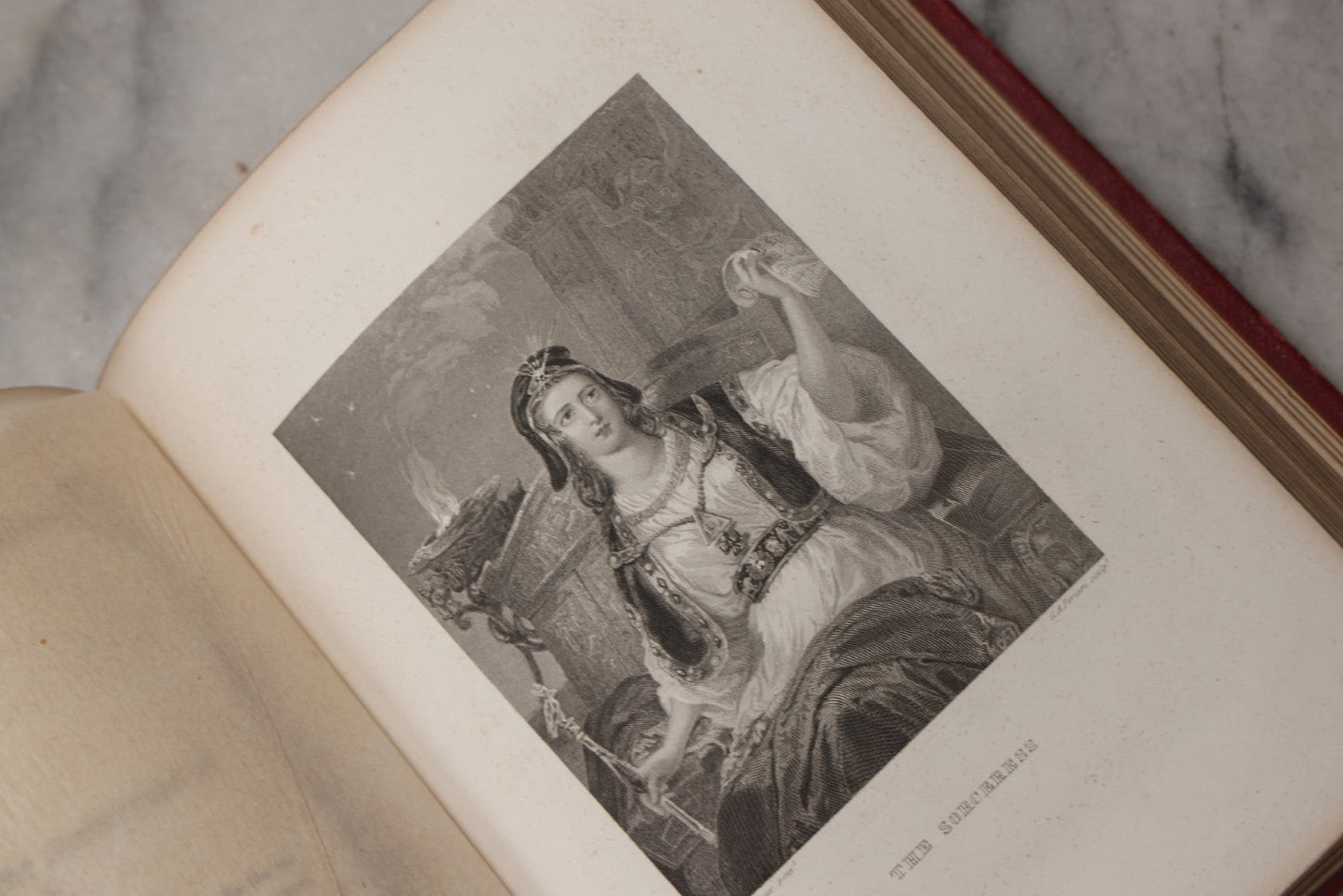 Lot 209 - "The Golden Gift; A Wreath Of Gems" Antique Poetry And Prose Book Compiled By Emily Percival, Illustrated With Engraved Plates Of Women And Lovers, Published By Phillips, Sampson, And Company, Boston, 1853, Note Missing Spine Cover