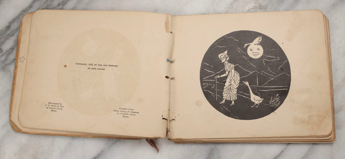 Lot 214 - "Nursery Rhymes And Melodies Of Mother Goose" Antique Illustrated Children's Book Of Verse With Silhouette Sketches By J. F. Goodridge, Published By Lee & Shepard, Boston, 1880