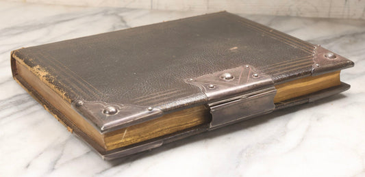 Lot 220 - "The Altar Service Book" Antique Leather Bound Religious Volume With Metal Corner Plates And Clasp, Published 1882