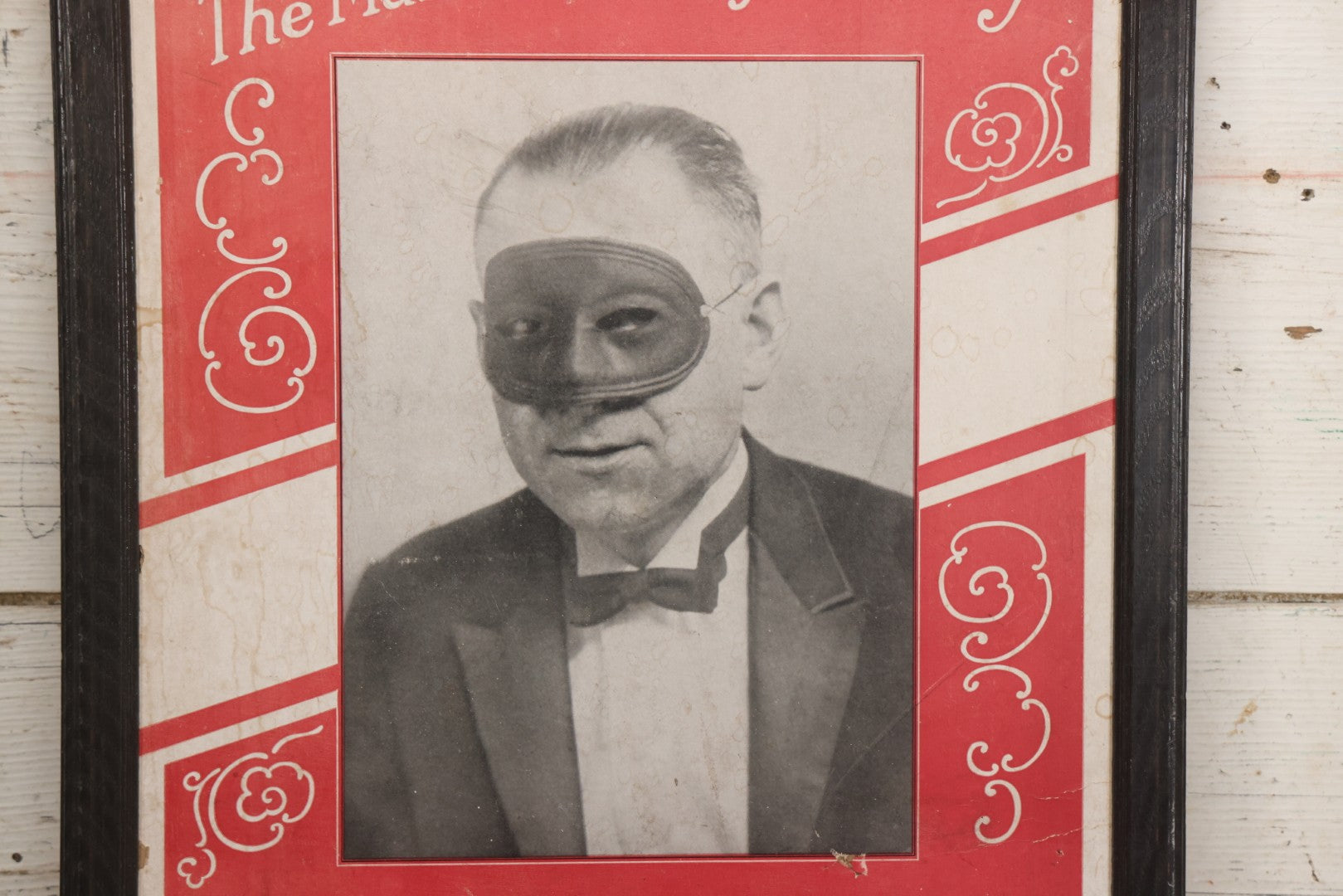 Lot 003 - Vintage Magic Show Poster For Sam H. Ganier, “The Masked Man Of Mystery,” Featuring “Marvelous Feats And Illusions,” Custom Framed, 15-5/8" x 23-7/8"