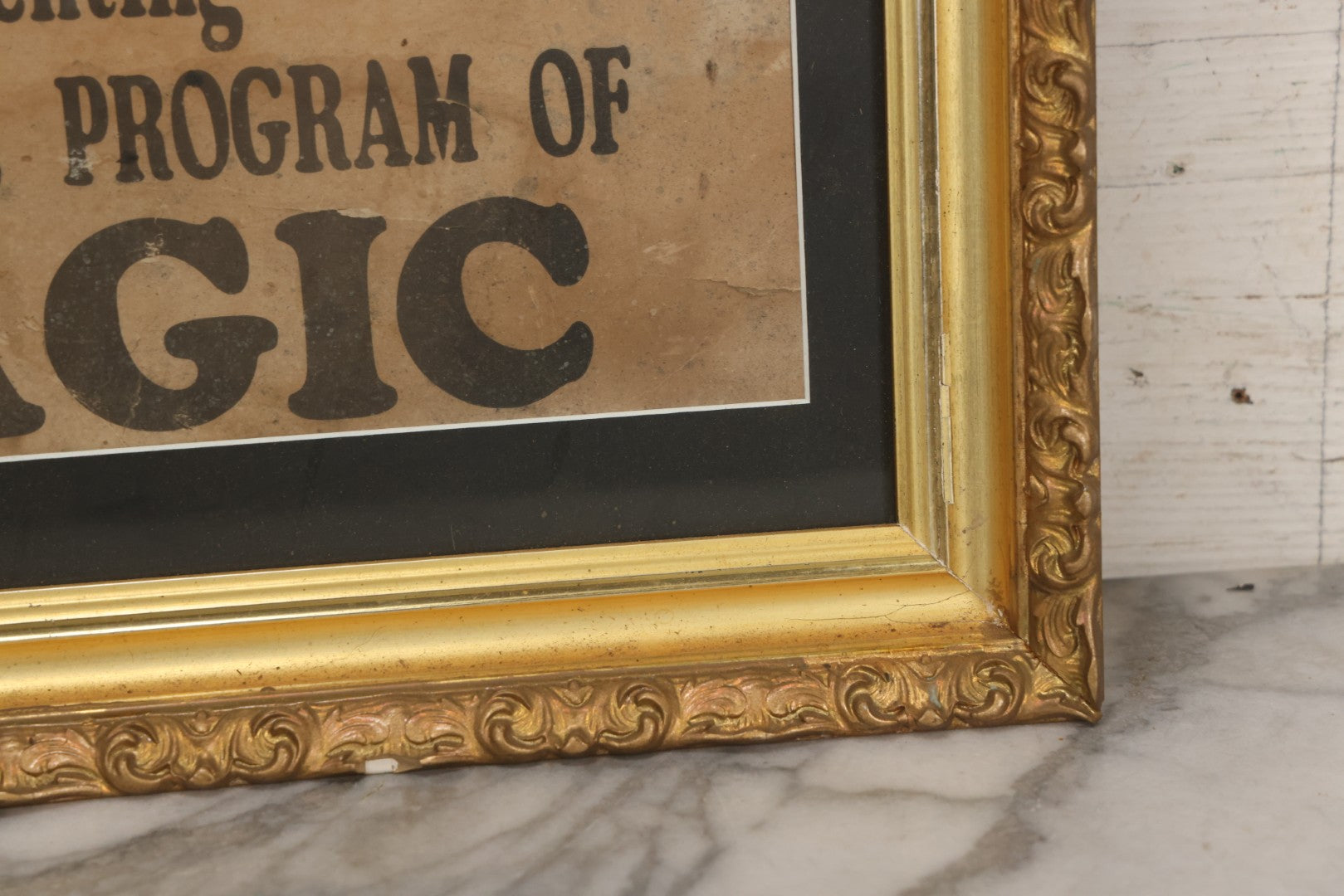 Lot 004 - Vintage Magic Poster, "Coming! The Leroy Bros., The Men Who Mystify, Presenting A Complete Program Of Magic," Custom Frame, 19" x 23"