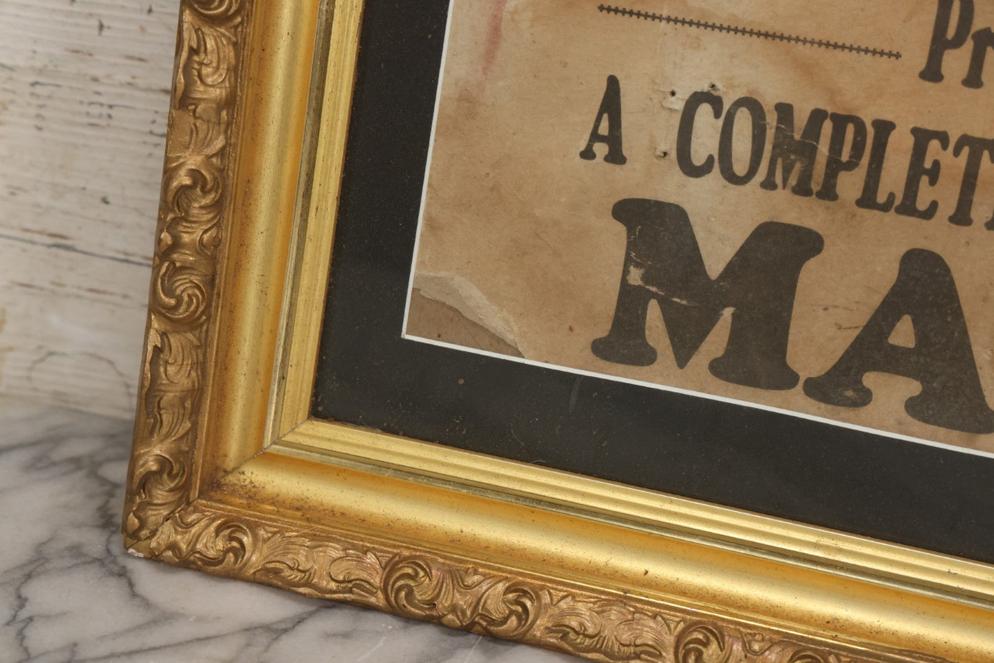 Lot 004 - Vintage Magic Poster, "Coming! The Leroy Bros., The Men Who Mystify, Presenting A Complete Program Of Magic," Custom Frame, 19" x 23"