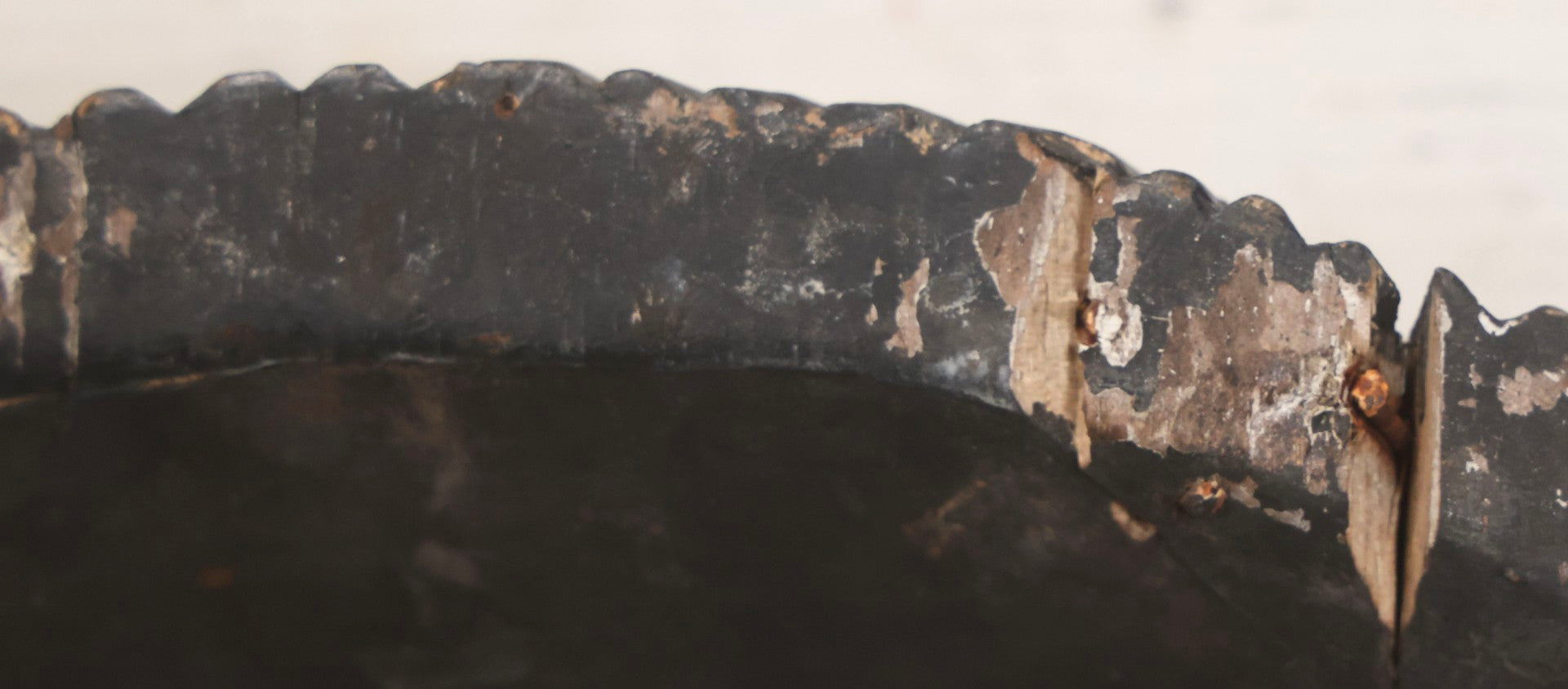 Lot 019 - Vintage Hand-Carved Folk Art Wooden Mask Depicting Blue Man With Hands To Face, Painted Finish, 12-1/4" x 16-3/4"