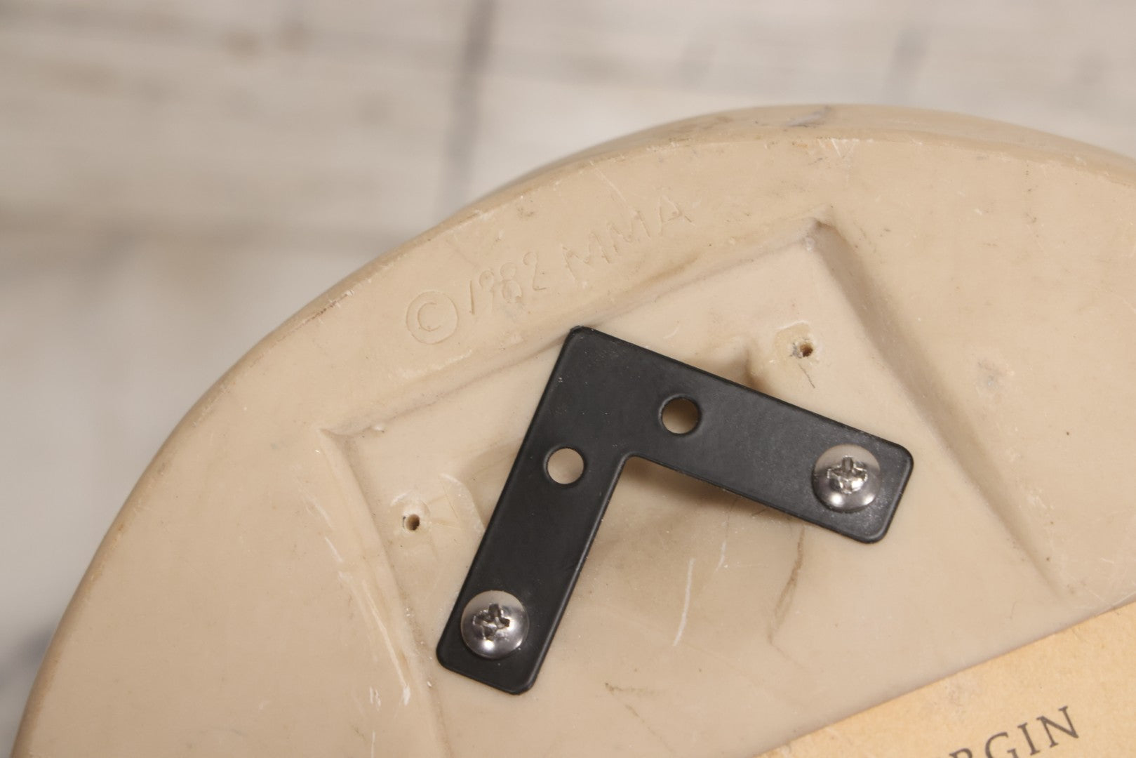 Lot 022 - Vintage Cold Cast Composite Polymer And Marble Wall Sculpture "Head Of The Virgin," Authorized Reproduction Of Michelangelo's Pietà By The Metropolitan Museum Of Art And Vatican Museums, Note Chip To Veil, 13-1/4" H