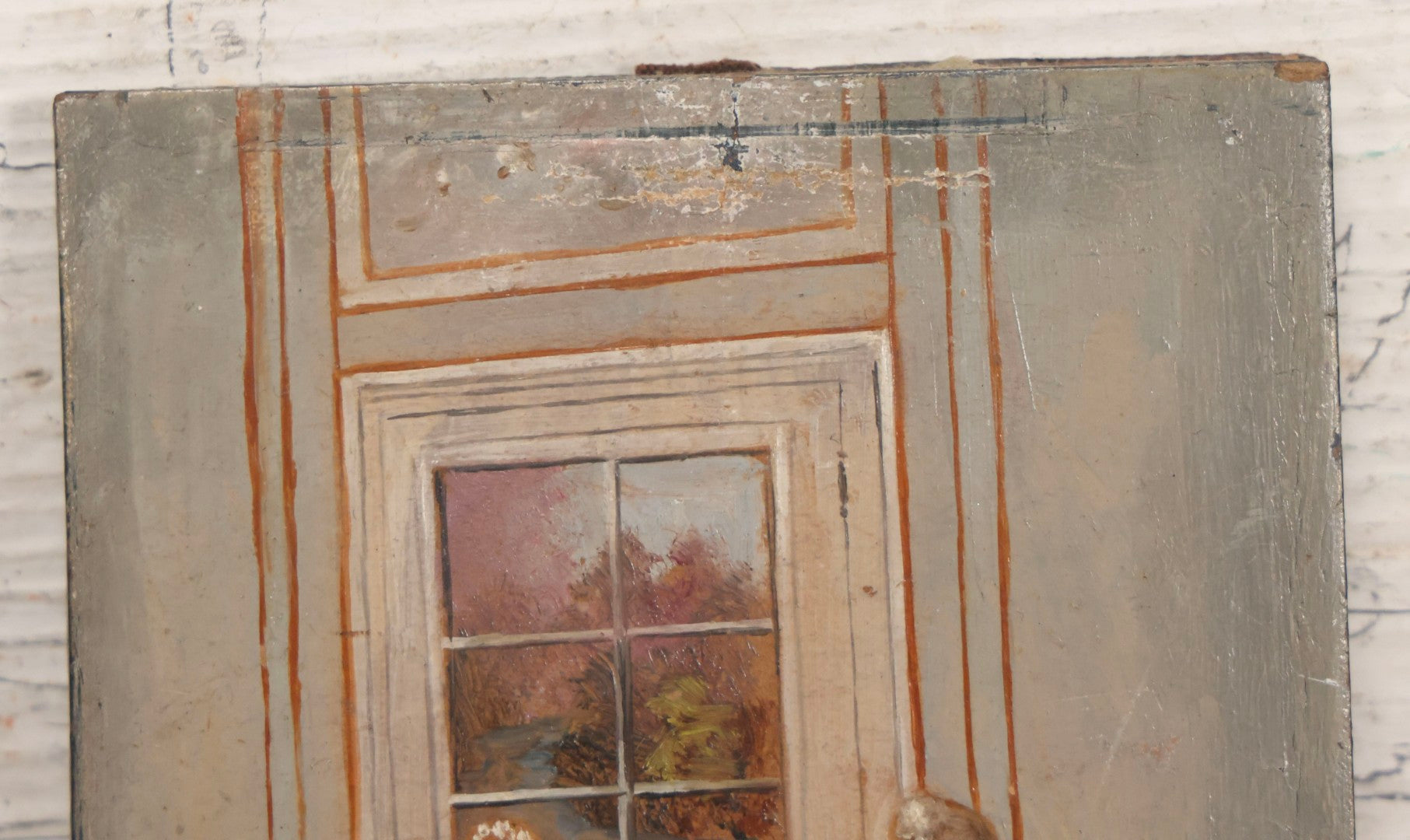 Lot 024 - Antique Miniature Painting On Wood Panel “La Déclaration,” Signed, Interior Scene With Courtiers, 4" x 6"