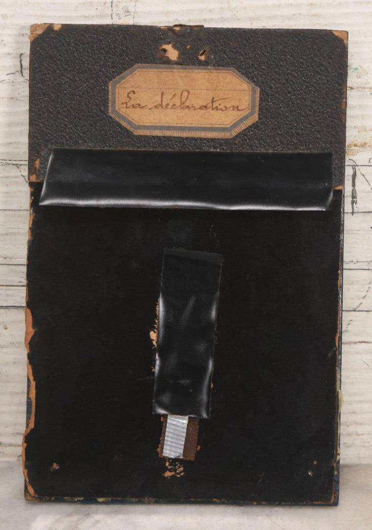 Lot 024 - Antique Miniature Painting On Wood Panel “La Déclaration,” Signed, Interior Scene With Courtiers, 4" x 6"