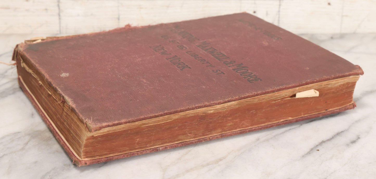 Lot 026 - Antique 1901 Manning, Maxwell & Moore Of New York Machine Tools Catalogue Used As Scrapbook And Receipt Book By Dwight H. Buxton Of Rutland, Vermont, Containing Receipts, Letters, Billheads, And Industrial Illustrations