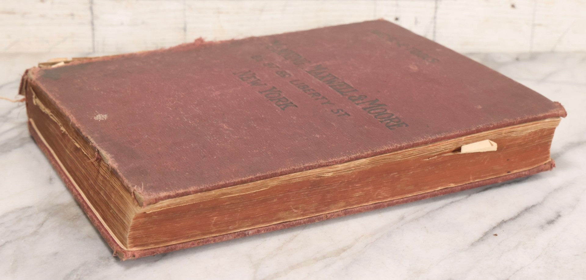 Lot 026 - Antique 1901 Manning, Maxwell & Moore Of New York Machine Tools Catalogue Used As Scrapbook And Receipt Book By Dwight H. Buxton Of Rutland, Vermont, Containing Receipts, Letters, Billheads, And Industrial Illustrations