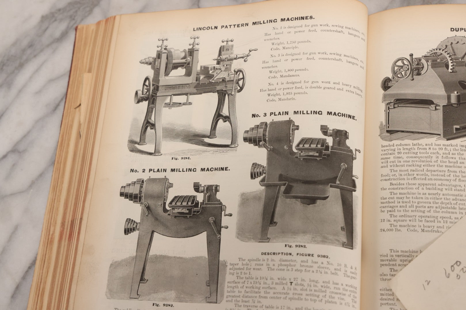 Lot 026 - Antique 1901 Manning, Maxwell & Moore Of New York Machine Tools Catalogue Used As Scrapbook And Receipt Book By Dwight H. Buxton Of Rutland, Vermont, Containing Receipts, Letters, Billheads, And Industrial Illustrations