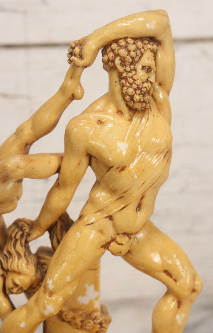 Lot 035 - Vintage Lacquered Chalkware Statue After Antonio Canova's “Ercole E Lica" ("Hercules And Lica"), 10-3/8" H