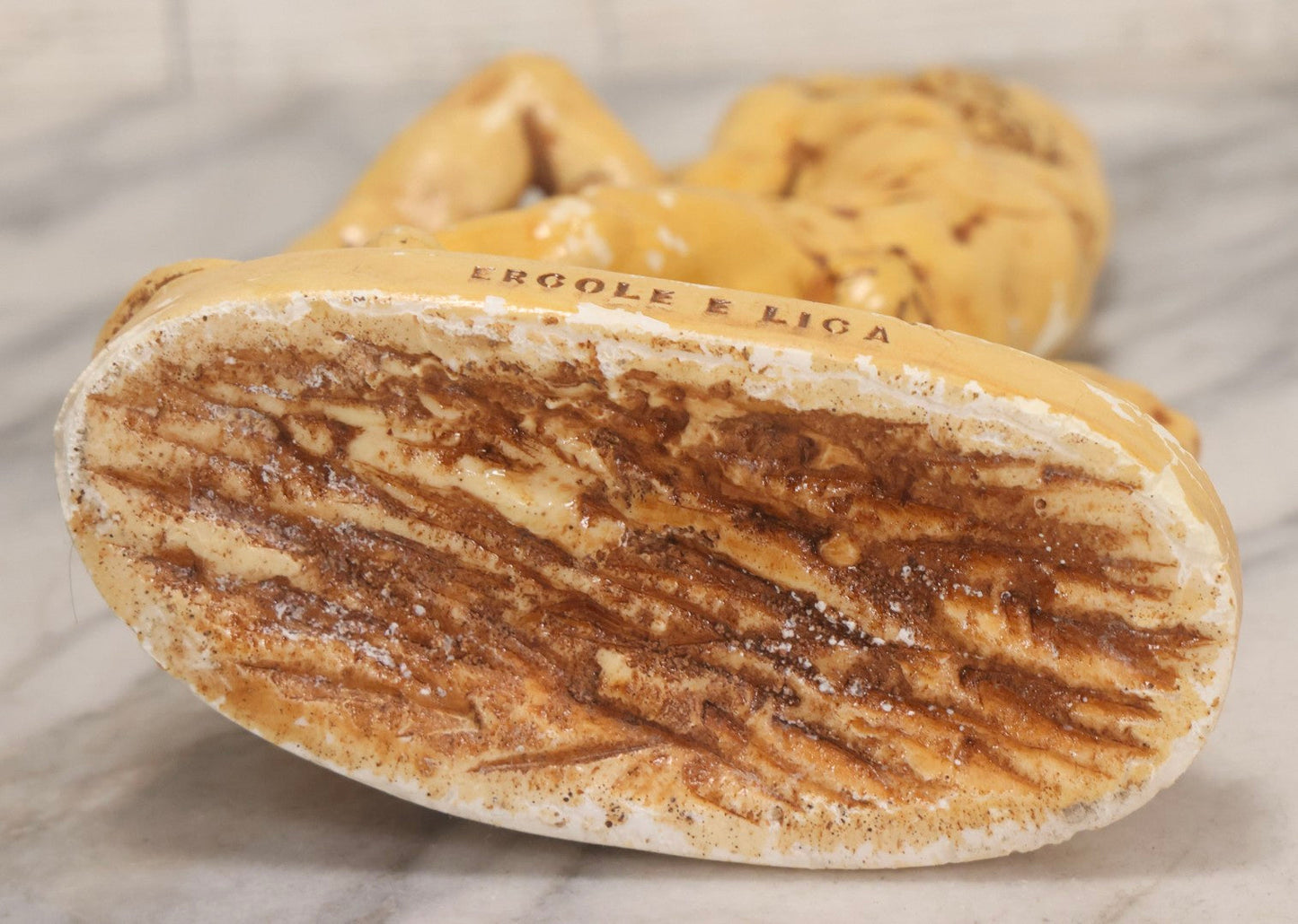 Lot 035 - Vintage Lacquered Chalkware Statue After Antonio Canova's “Ercole E Lica" ("Hercules And Lica"), 10-3/8" H