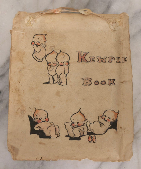 Lot 040 - Antique "Kewpie Book" Snapshot Photo Album And Scrapbook Of Johanna Cecile Powell, Hand-Painted Cover With Rose O'Neill-Style Kewpies, Containing Notes, Photographs, And Ephemera From The “Kewpie Klub,” Stetson University, Circa 1917–1920