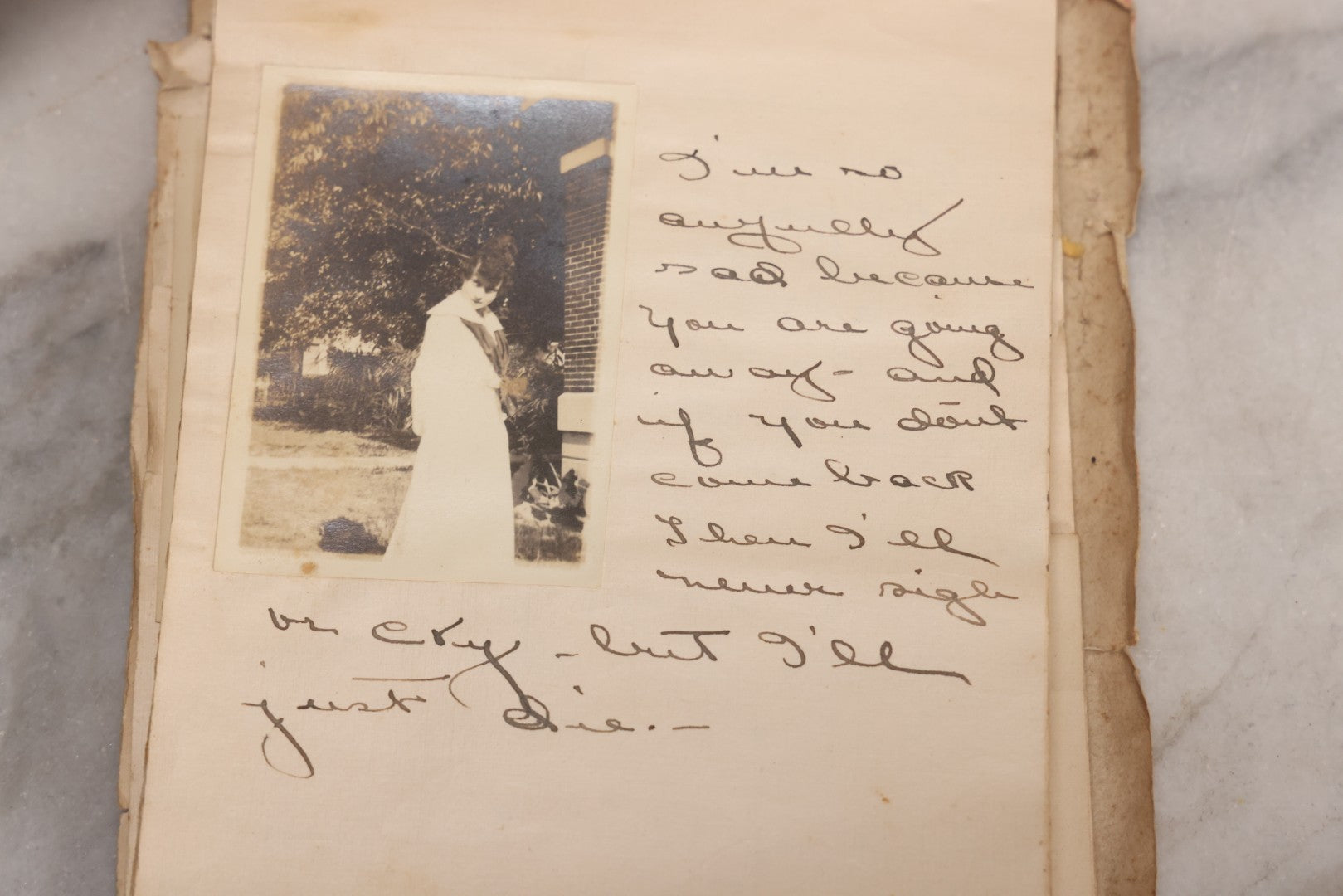 Lot 040 - Antique "Kewpie Book" Snapshot Photo Album And Scrapbook Of Johanna Cecile Powell, Hand-Painted Cover With Rose O'Neill-Style Kewpies, Containing Notes, Photographs, And Ephemera From The “Kewpie Klub,” Stetson University, Circa 1917–1920