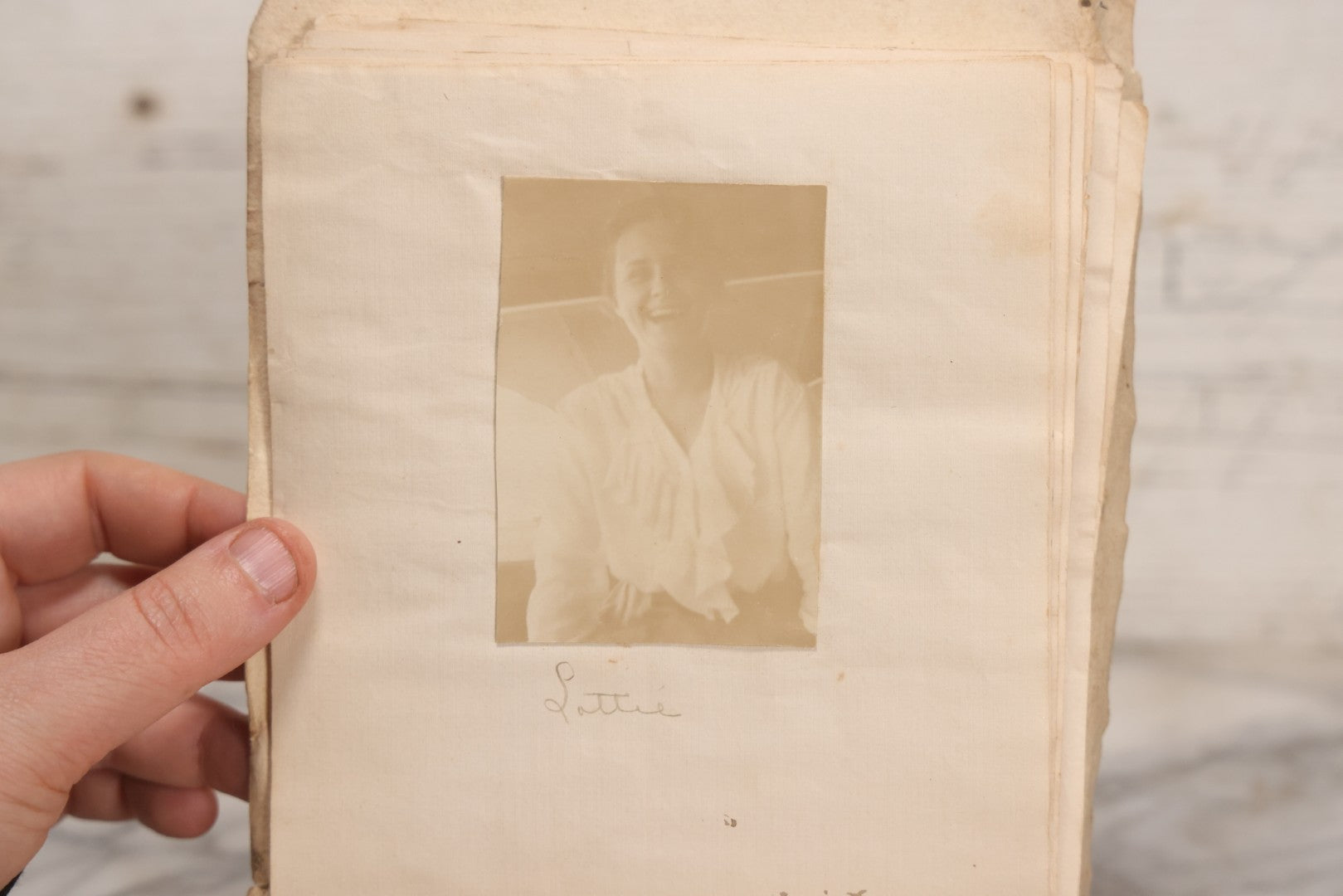 Lot 040 - Antique "Kewpie Book" Snapshot Photo Album And Scrapbook Of Johanna Cecile Powell, Hand-Painted Cover With Rose O'Neill-Style Kewpies, Containing Notes, Photographs, And Ephemera From The “Kewpie Klub,” Stetson University, Circa 1917–1920