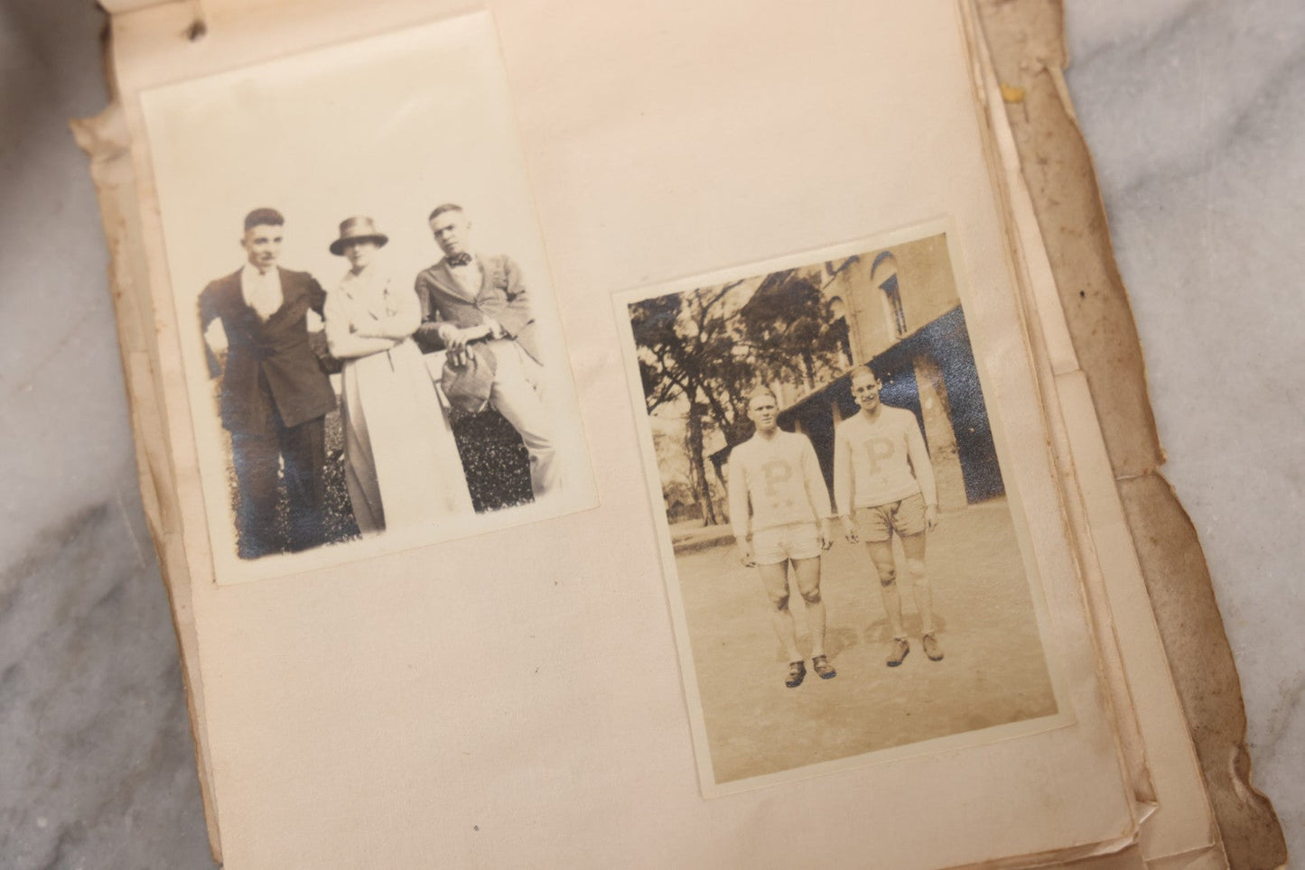 Lot 040 - Antique "Kewpie Book" Snapshot Photo Album And Scrapbook Of Johanna Cecile Powell, Hand-Painted Cover With Rose O'Neill-Style Kewpies, Containing Notes, Photographs, And Ephemera From The “Kewpie Klub,” Stetson University, Circa 1917–1920