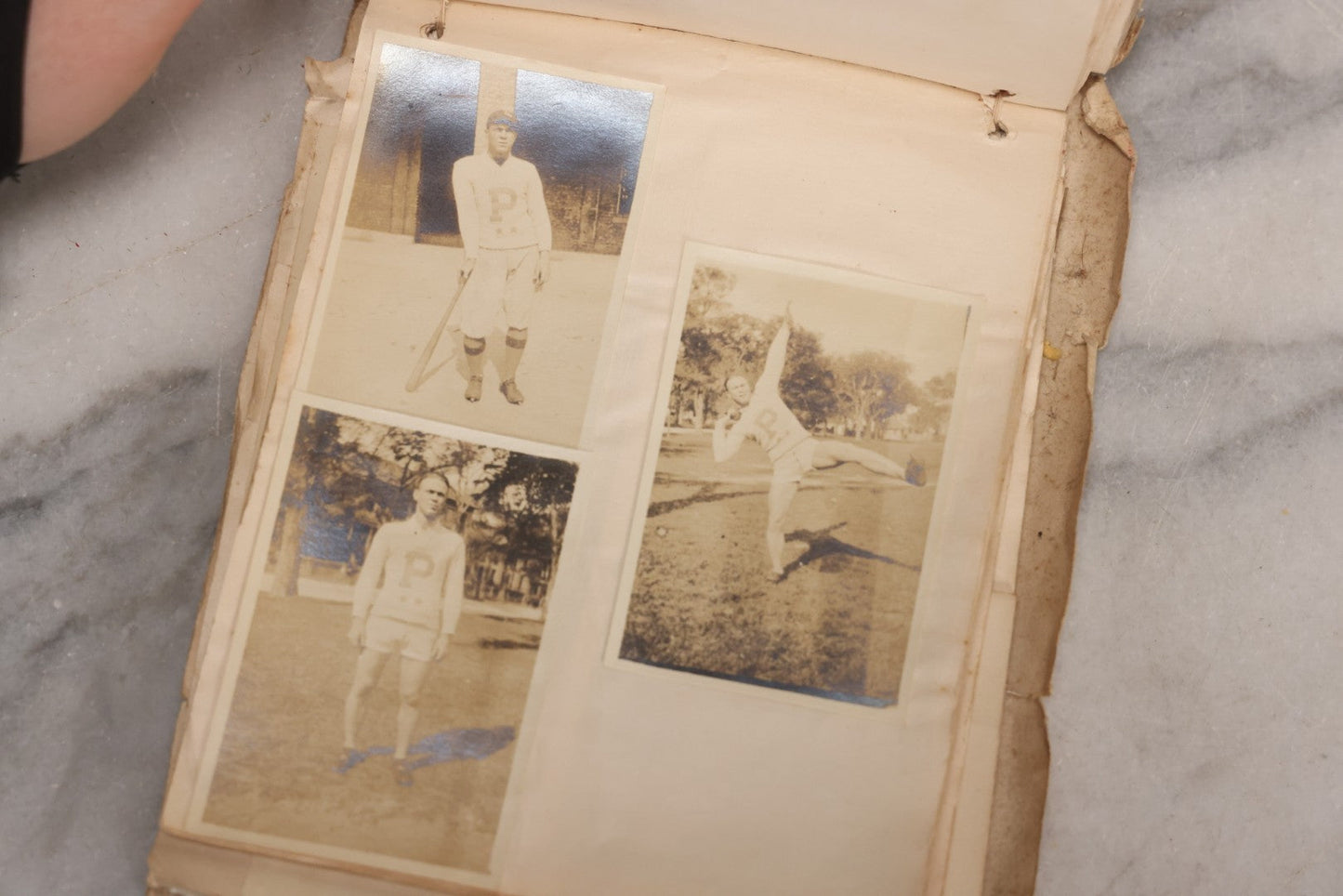 Lot 040 - Antique "Kewpie Book" Snapshot Photo Album And Scrapbook Of Johanna Cecile Powell, Hand-Painted Cover With Rose O'Neill-Style Kewpies, Containing Notes, Photographs, And Ephemera From The “Kewpie Klub,” Stetson University, Circa 1917–1920