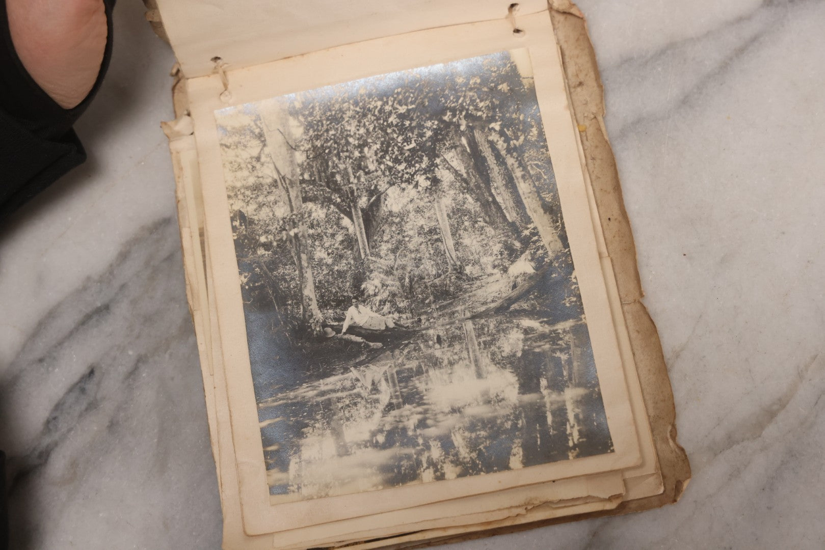 Lot 040 - Antique "Kewpie Book" Snapshot Photo Album And Scrapbook Of Johanna Cecile Powell, Hand-Painted Cover With Rose O'Neill-Style Kewpies, Containing Notes, Photographs, And Ephemera From The “Kewpie Klub,” Stetson University, Circa 1917–1920