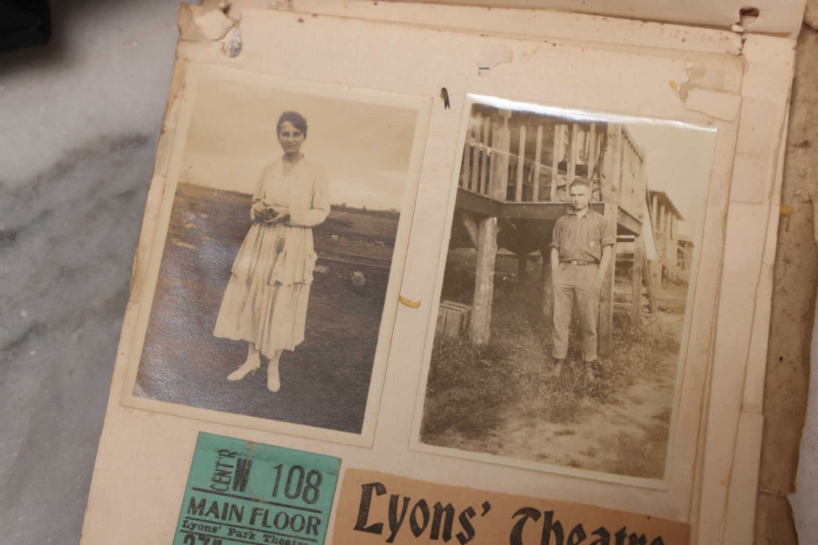 Lot 040 - Antique "Kewpie Book" Snapshot Photo Album And Scrapbook Of Johanna Cecile Powell, Hand-Painted Cover With Rose O'Neill-Style Kewpies, Containing Notes, Photographs, And Ephemera From The “Kewpie Klub,” Stetson University, Circa 1917–1920