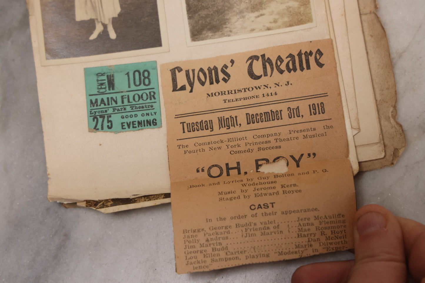 Lot 040 - Antique "Kewpie Book" Snapshot Photo Album And Scrapbook Of Johanna Cecile Powell, Hand-Painted Cover With Rose O'Neill-Style Kewpies, Containing Notes, Photographs, And Ephemera From The “Kewpie Klub,” Stetson University, Circa 1917–1920