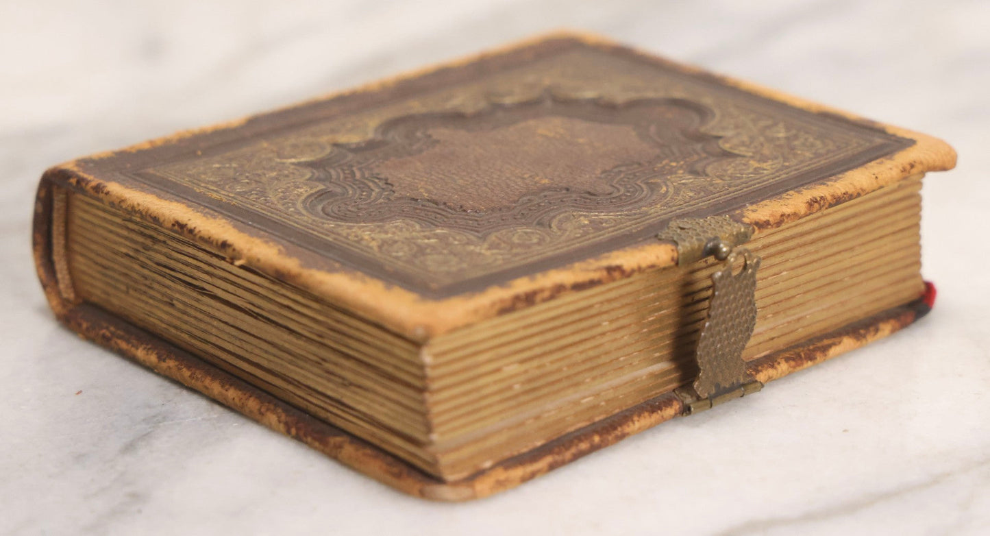 Lot 041 - Antique Complete Gem Tintype Photo Album Containing 96 Images On 12 Double-Sided Pages, Including Boy With Dog, Group And Pair Portraits, And Finely Executed Individual Studies