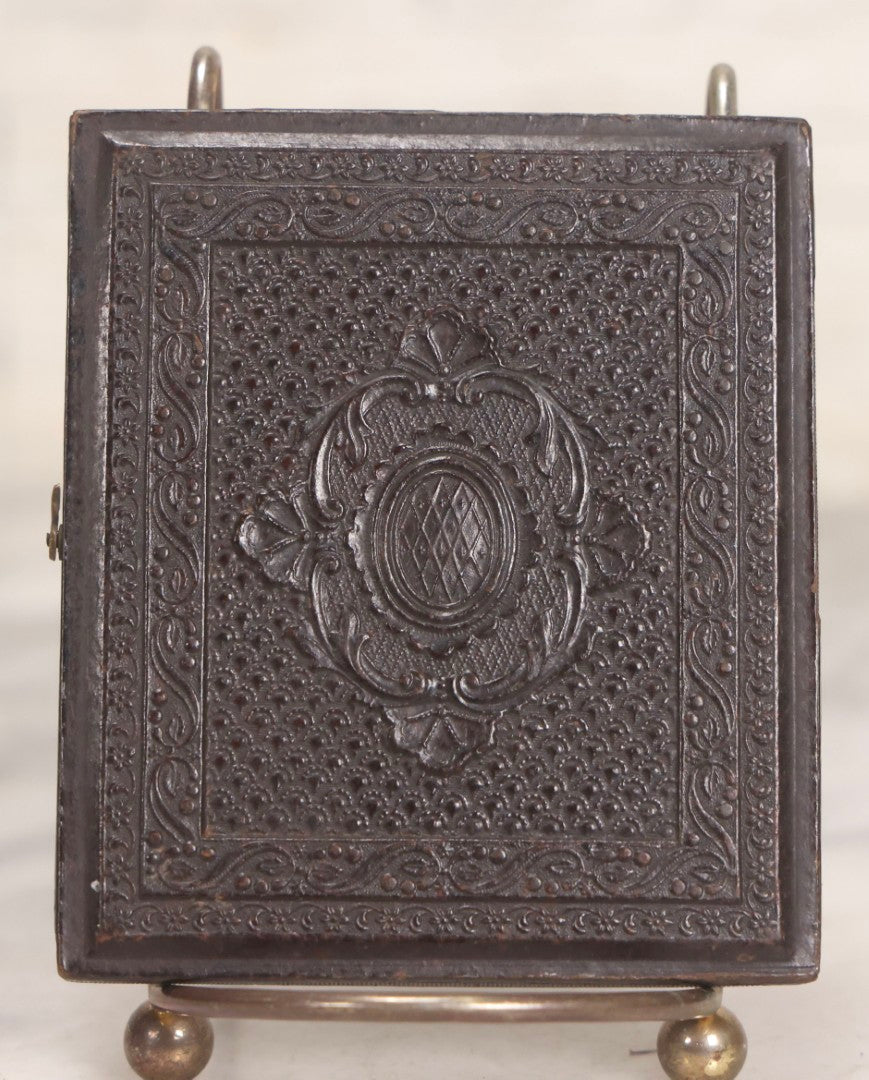 Lot 049 - Antique 1/6th Plate Ambrotype Photograph Of Seated Woman With Baby In Half Leatherette Union Case, Note Poor Condition