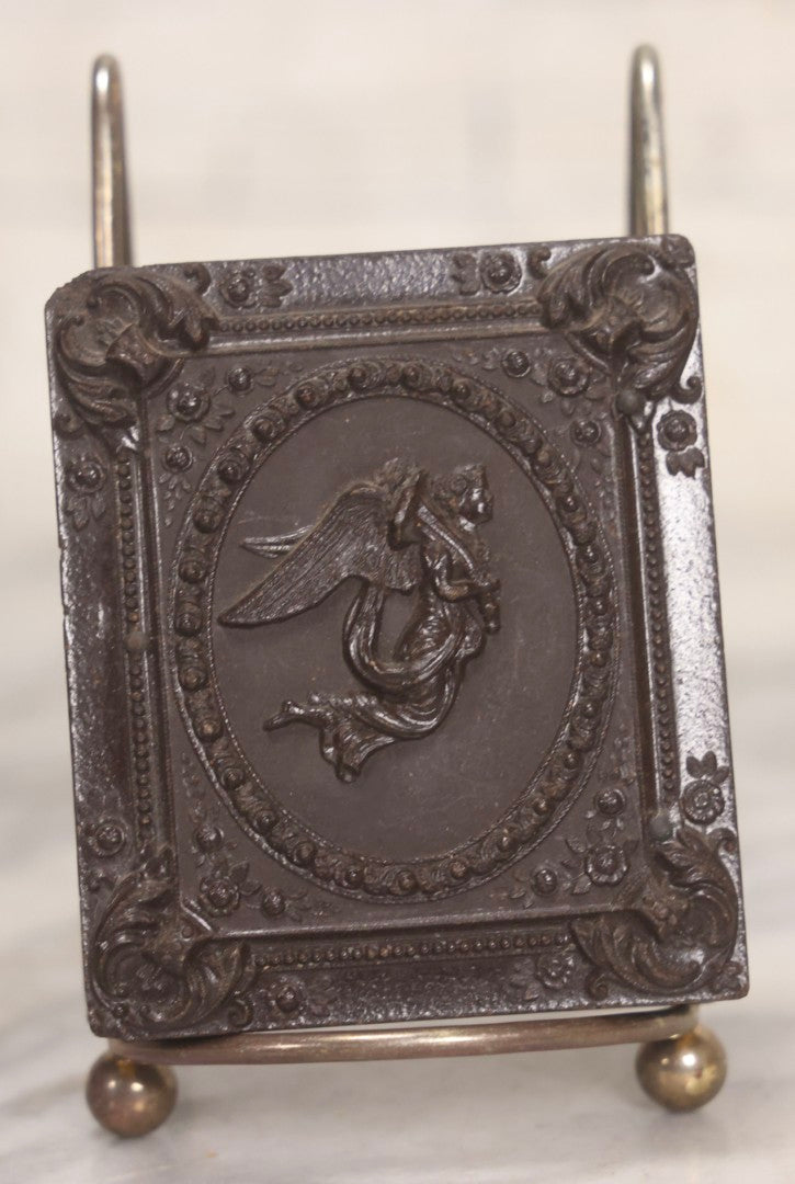 Lot 050 - Pair Of Antique 1/9th Plate Ruby Ambrotype Photographs Of Elderly Married Couple In Littlefield, Parsons & Co. Double Thermoplastic Union Case, Patented 1856–1857, With Herald Design