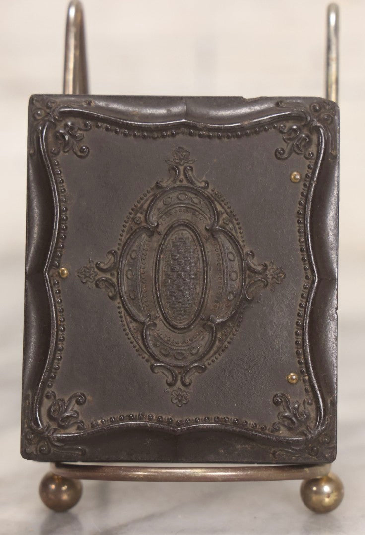 Lot 051 - Pair Of Antique 1/9th Plate Ruby Ambrotype Photographs Of Chubby Young Girl And Older Woman, Possibly Mother And Daughter, In Littlefield, Parsons & Co. Double Thermoplastic Union Case Patented 1856–1857, Note Crack To One Image