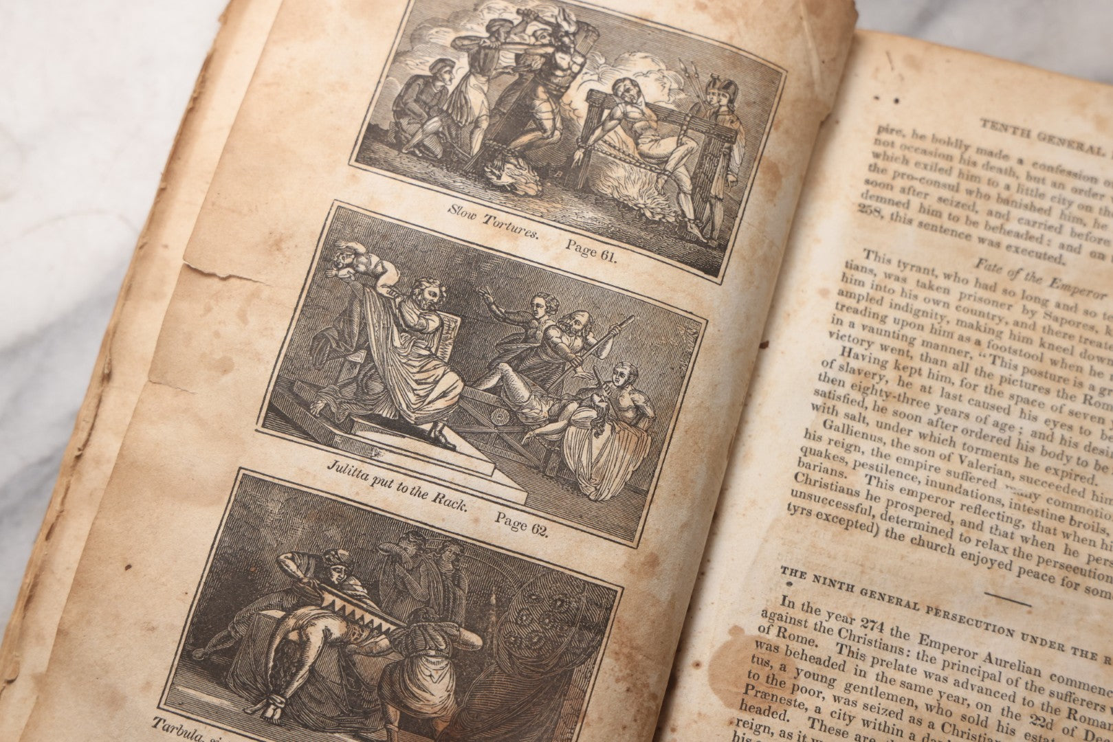 Lot 064 - "Book Of Martyrs; Or, A History Of The Lives, Sufferings, And Triumphant Deaths, Of The Primitive As Well As Protestant Martyrs" Antique Religious Book By Rev. John Fox, Published By E. Hunt, Middletown, 1832