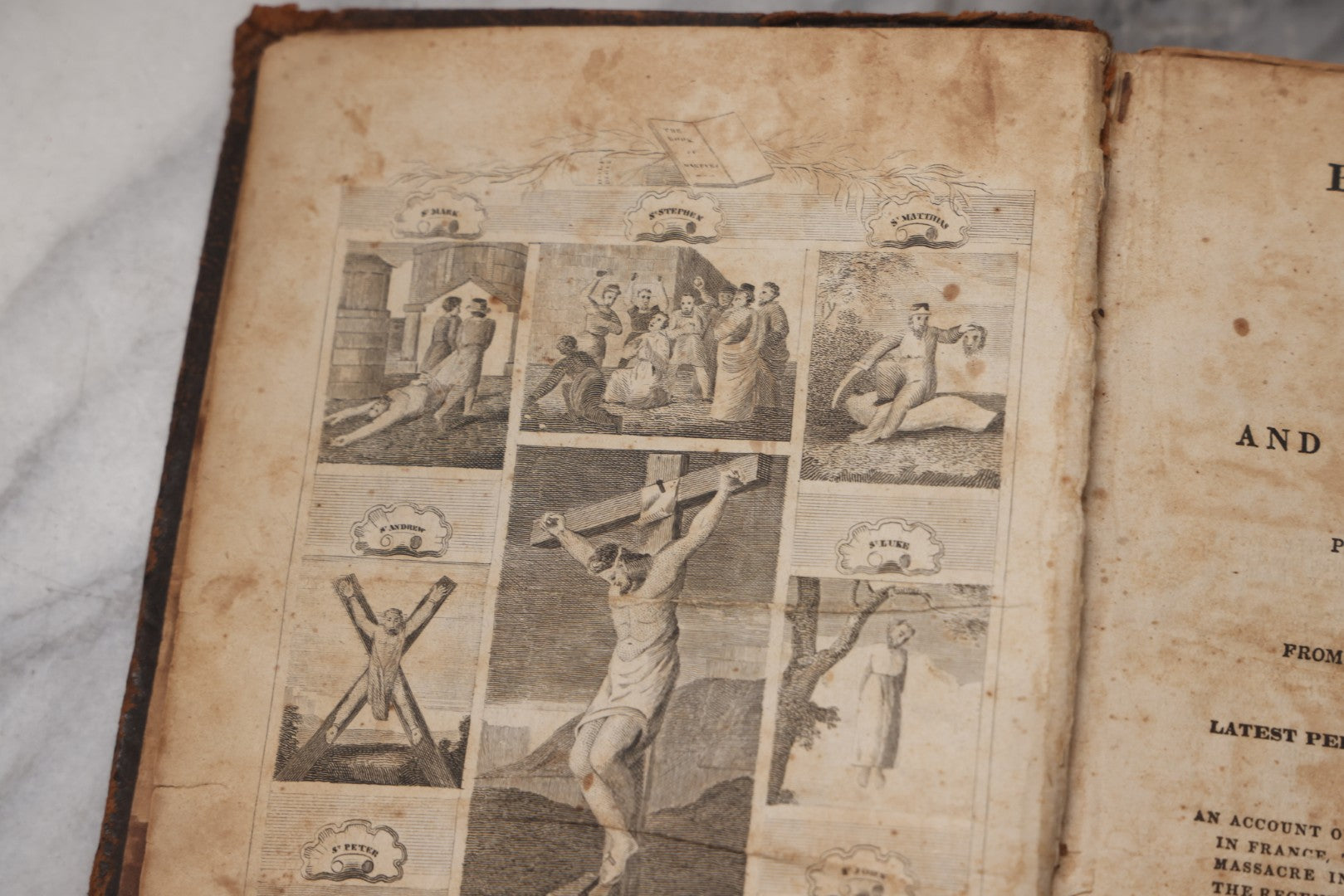 Lot 064 - "Book Of Martyrs; Or, A History Of The Lives, Sufferings, And Triumphant Deaths, Of The Primitive As Well As Protestant Martyrs" Antique Religious Book By Rev. John Fox, Published By E. Hunt, Middletown, 1832