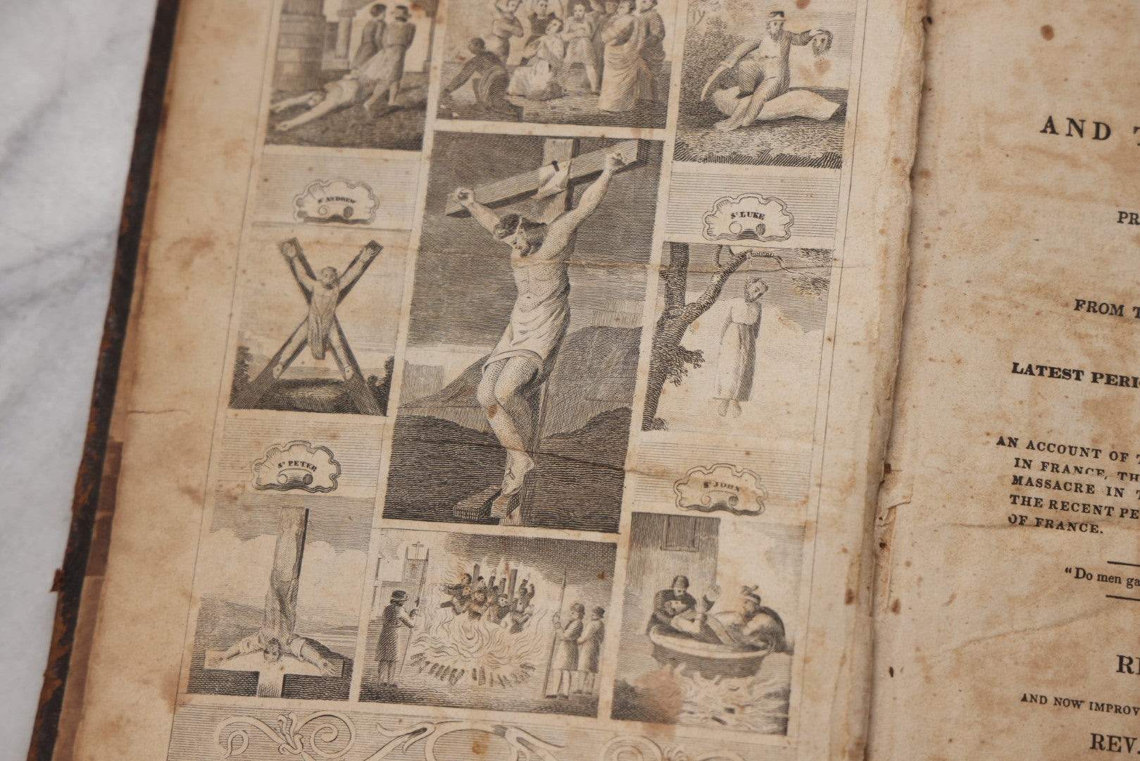 Lot 064 - "Book Of Martyrs; Or, A History Of The Lives, Sufferings, And Triumphant Deaths, Of The Primitive As Well As Protestant Martyrs" Antique Religious Book By Rev. John Fox, Published By E. Hunt, Middletown, 1832