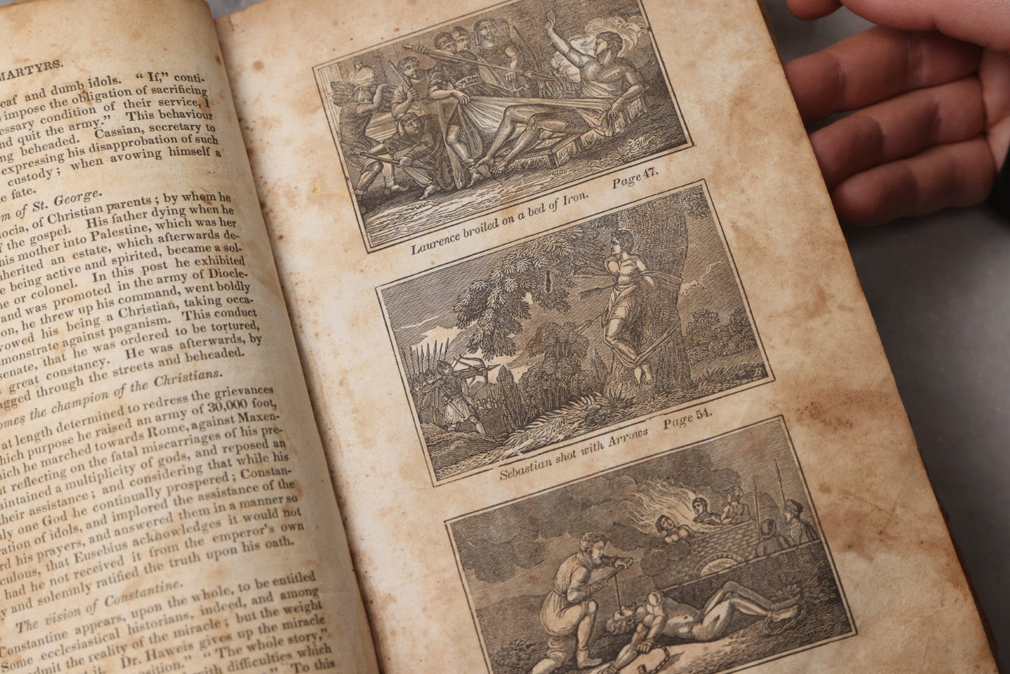 Lot 064 - "Book Of Martyrs; Or, A History Of The Lives, Sufferings, And Triumphant Deaths, Of The Primitive As Well As Protestant Martyrs" Antique Religious Book By Rev. John Fox, Published By E. Hunt, Middletown, 1832